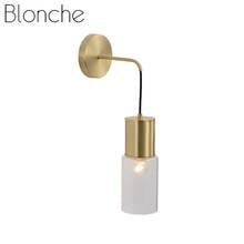 Blonche Nordic Wall Lights Glass Gold Wall Lamp E27 Lighting for Kitchen Living Room Modern Home Decor Metal Loft Led Luminaire 2024 - buy cheap