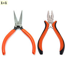 (2pcs/ set) Flat Nose Pliers mini Combination Pliers Clamp Cable Wire Cutter Jewelry Handcraft DIY Plier Tool Repair Tool Kit 2024 - buy cheap