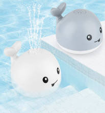 Water Spray Whale Bath Toy Electric Induction Water Spray Ball Whale Baby Shower Sprinkler Toy + Music And Light Bath Toy 2024 - купить недорого