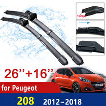 Car Wiper Blades for Peugeot 208 2012~2018 Front Windscreen Windshield Window Wipers Brushes 2013 2014 2015 2016 2017 Car Goods 2024 - buy cheap