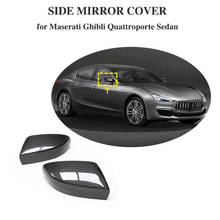 For Maserati Ghibli Quattroporte Carbon Car Rearview Side Mirror Covers Caps Add On Mirror Covers Caps Dry Carbon 2024 - buy cheap