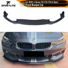 For BMW 4 Series F32 F33 F36 M Sport 2014 - 2018 Front Bumper Lip Spoiler Splitters Carbon Fiber / FRP 2024 - buy cheap