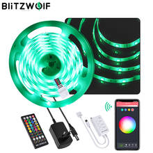 BlitzWolf 5M WiFi RGB Music LED Light Strip Kit 40 keys IR Remote Control Smart Lighting Works with Alexa Google Assistant 2024 - buy cheap
