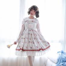 Vestido de estilo Pastoral japonés lolita, vestido vintage con estampado de lazo, Victoriano, kawaii, gótico, lolita jsk loli cos 2024 - compra barato