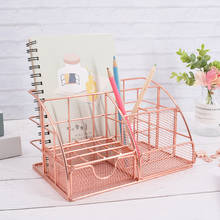 Wrought Iron Desktop Storage Sorting Shelf, Multi-functional Simple Creative Stationery Office Supplies Combination Basket 2024 - buy cheap