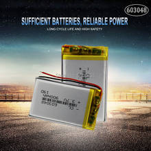 2pc 3.7V 900mAh 603048 Rechargeable Battery Lithium Polymer Li-Po li ion cells For LED Light DVD GPS MP5 PDA PSP power bank 2024 - buy cheap