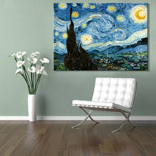 Van Gogh Starry Night Canvas Famous Painting Poster And Prints Quadros Wall Art Picture For Living Room Home Decor Cuadros 2024 - buy cheap