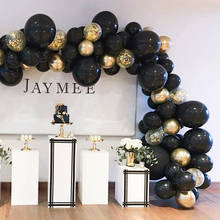 DIY Black Gold Balloon Garland Arch Kit 92pcs Balloons for Birthday Wedding Backdrop Bridal Shower party Decoration Globos 2024 - buy cheap