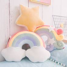 Ins Hot Candy Rainbow Lucky Cloud Star Moon Plush Pillow Colorful Crown Memeor Pillow Cushion Sofa Home Decoration Throw Pillow 2024 - buy cheap