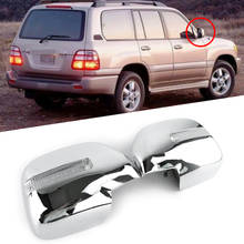 Cubierta cromada para espejo retrovisor lateral de coche, accesorios para Toyota Land Cruiser 100, FJ100, 1998-2004, 2005, 2006, 2007, ABS 2024 - compra barato