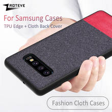 Fabric Cases For Samsung S10 S9 S8 Plus TPU Edge Canvas Back Cover For Samsung Galaxy Note 8 9 S10e S9 S8 S7 Edge Case Cover 2024 - купить недорого