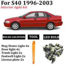 Kit de bombillas LED para el Interior del coche, accesorios de iluminación para el maletero del Volvo S40 VS 644 Sedan 1996-2004 Canbus, 14 Uds. 2024 - compra barato