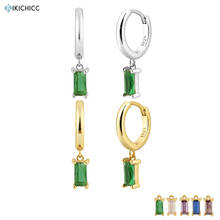 Kikichicc 925 Sterling Silver Crystal CZ Green Drop Earring Circle Luxury 2020 Pendiente Piercing Party Jewelry Wedding Loops 2024 - buy cheap