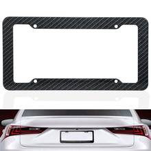 License Plate Frame Black Carbon Fiber / Transparent Number Plate Protector Cover for Front Rear Bracket Car Accessories 2024 - buy cheap