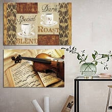 Vintage Violin Canvas Art Sheet Music Printings Painting Wall Art Poster Prints Pictures for Office Study Room Home Decoration 2024 - buy cheap