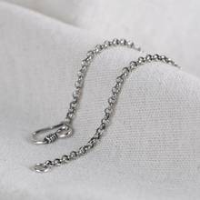 FNJ-Cadena de eslabones de plata 925 para fabricación de joyas, collar de 3mm Vintage de plata de ley 100% pura, para hombres y mujeres, de 40cm a 80cm 2024 - compra barato