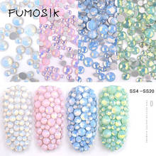 1 paquete de diamantes de imitación de cristal de ópalo para decoración de uñas, Charm 3D de cristal plano, no Hotfix, DIY, joyería para uñas, pegatinas 2024 - compra barato