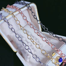 Collar de cadena de eslabones grandes de 5 metros y 4 colores, accesorios para collares, mantienen los colores, cadena para la fabricación de joyas, 50764 2024 - compra barato
