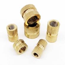 5/25pcs M2 M2.5 M3 M4 M5 M6 M8 M10 Solid Brass Copper Injection Molding Knurl Thread Insert Nut Nutsert Embedded Nut Double Pass 2024 - buy cheap