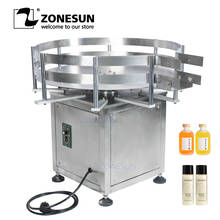 ZONESUN Desktop Automatic Rotary Round Plastic Bottle Jar Collecting Packaging Sorting Turntable Machine for Production Line 2024 - buy cheap