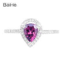 BAIHE Sterling Silver 925 Dark Pink Tourmaline Ring Wedding Band Engagement Women Trendy Fine Jewelry 반지 звенеть кальцо кальцa 2024 - buy cheap