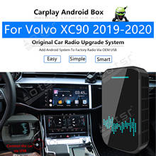 Reproductor Multimedia para coche Volvo, dispositivo con sistema Android, Mirror Link, mapa, GPS, Navi, Apple, Carplay, Dongle inalámbrico, caja IA, 32GB, para modelo XC90 2019 2020 2024 - compra barato