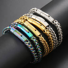 7"-9" Hip Hop Rock 316L Stainless Steel Spiga Plait Franco Link Chain Bangles Bracelets for Men Rapper Jewelry Drop Shipping 2024 - buy cheap