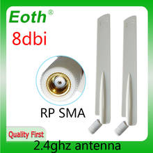 Antena de RP-SMA real 8dbi de 2,4 ghz, conector Wifi, 2,4G, resistente al agua, para enrutador Wifi, antenas SMA 2024 - compra barato