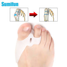 4Pcs Big Toe Separator Thumb Valgus Protector Silicone Gel Foot Fingers Two Hole Toe Straightener Bunion Adjuster Feet Massager 2024 - buy cheap
