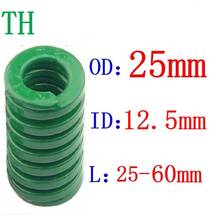 Флюоресцентная спиральная штамповочная пружина, зеленая, 1 шт., Od 25 мм, Id 12,5 мм, Длина 25-60 мм 2024 - купить недорого