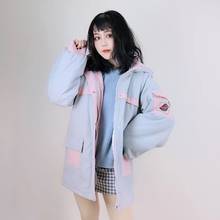 Autumn winter japanese sweet lolita coat thicken warm hooded loose gothic lolita overcoat kawaii girl loli cos 2024 - buy cheap