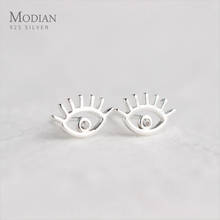 Modian Silver 925 Jewelry Simple Cute Eyes Stud Earrings for Women 925 Sterling Silver Pins Mode Fashion Female Oreilles 2024 - buy cheap