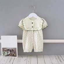 Summer Boys Rompers Cotton Floral Baby Clothes Infant Romper Toddler Kids Jumpsuits for Birthday Baptism 0-2Y 2024 - buy cheap