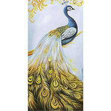 Pintura de diamante de pavo real 5d imagen cuadrada completa/redonda mosaico pintura decorativa en lienzo bordado diamante arte 2024 - compra barato