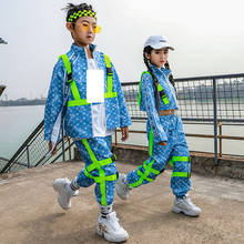 Hip Hop Costumes Boys Tooling Loose Modern Street Dance Clothing  Girls Jazz Dancing Performance Stage Cheerleader Outfit DN4581 2024 - buy cheap