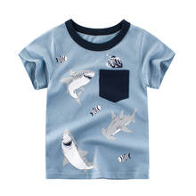 Verano niños 100% ropa de algodón Casual pequeños animales Camiseta de manga corta Camisetas camisas de niño camisetas 2024 - compra barato