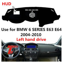 Taijs 3 Colours Left Hand Drive High Synthetic Fibre Car Dashboard Cover for BMW 6 Series E63 E64 HUD 2005 2006 2007 2008 2009 2024 - buy cheap