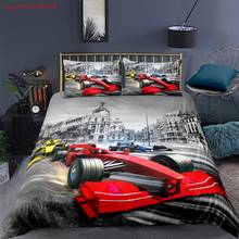 Car Racing Bedding Kids Cartoon Quilt Cover Pillowcase Single Double Full Queen King Size Sport Basketball Fire Bed Cover Set 2024 - buy cheap