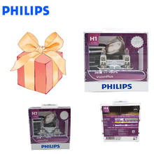 Philips H1 H3 H4 H7 H11 HB4 9006 VisionPlus Car Motorcycle Headlight Bright Halogen Bulbs ECE Approve 60% More Vision, Pair 2024 - buy cheap