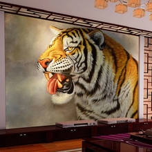 3d murais papel de parede para sala de estar tigre 3d estereoscópico papel  de parede decoração