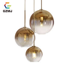 GZMJ-lámpara colgante de bola de cristal para el hogar, luces Led de Color brillante, de Arte Moderno, accesorios para cocina y hogar 2024 - compra barato