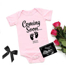 My Baby Comming Soon 2021 детская одежда женская объявление беременности хлопковая боди для новорожденных Детский подарок 2024 - купить недорого