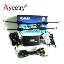 Sintonizador de tv digital para carro, 4 antenas dvb t2 com chip de mobilidade 180-200 km/h, hd 1080p, receptor de tv 2024 - compre barato
