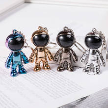 2021 Fashion statement 3D Astronaut Space Robot Spaceman Keychain statement Keyring Alloy metal key holder pendant for men women 2024 - buy cheap