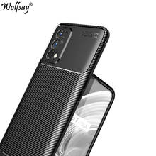 Capa de silicone para oppo realme 7 pro, capa de fibra de carbono à prova de choque traseira para oppo realme 8 7 pro 2024 - compre barato