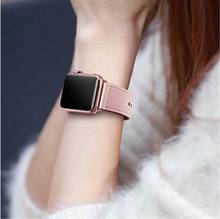 Ремешок из натуральной кожи для apple watch band 42 мм 38 мм, браслет для iwatch 44 мм 40 мм series se 6 5 4 3 2 1 2024 - купить недорого