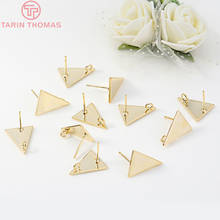 6PCS 24K Gold Color Plated Brass Shaped Stud Earrings for Jewerly Making Diy Jewelry Findings Accessories wholesale 2024 - buy cheap