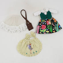 Ropa Para 1/6 Blythe ICY muñecas 3 piezas vestido delantal y bolso patrón al azar juguetes regalo 2024 - compra barato