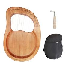 Lyre Harp 16 Strings Mahogany Wood Lye Harp with Pick up Tuning Hammer Carry Bag Instrument for Beginner 2024 - buy cheap