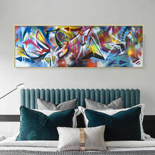 Самодельные абстрактные картины большого размера, красочные картины для гостиной, настенные художественные принты, современный декоративный постер на холсте 2024 - купить недорого